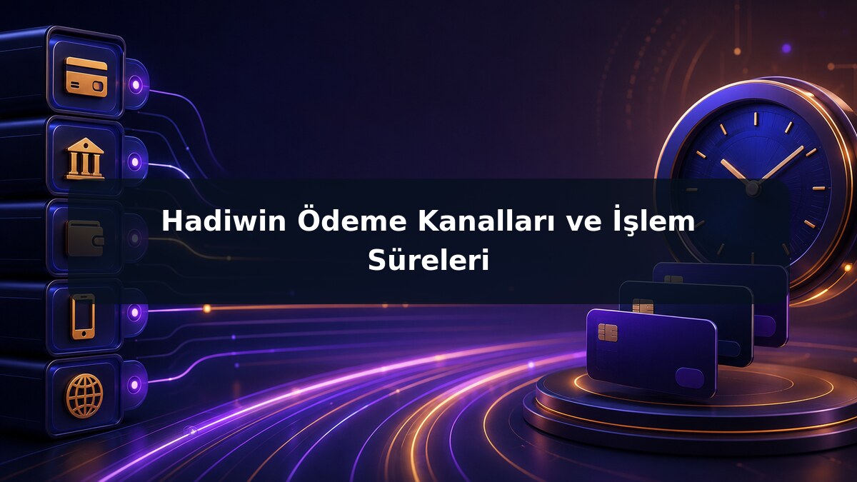 Hadiwin Ödeme Kanalları ve İşlem Süreleri görsel rehberi